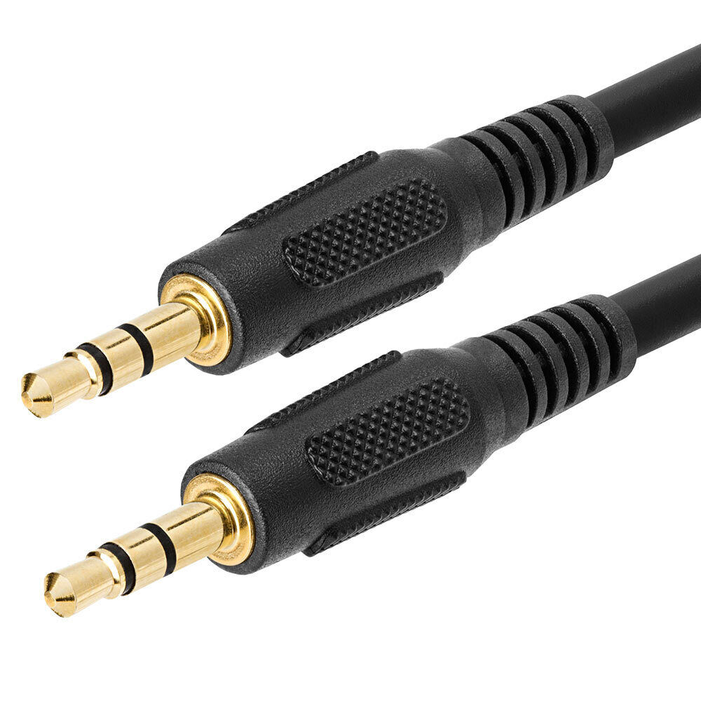 Cmple 3.5mm AUX Cable (2 Pack) – Male To Male Stereo Audio Cord – Multiple Lengths: 3ft, 6ft, 12ft, 25ft, 50ft