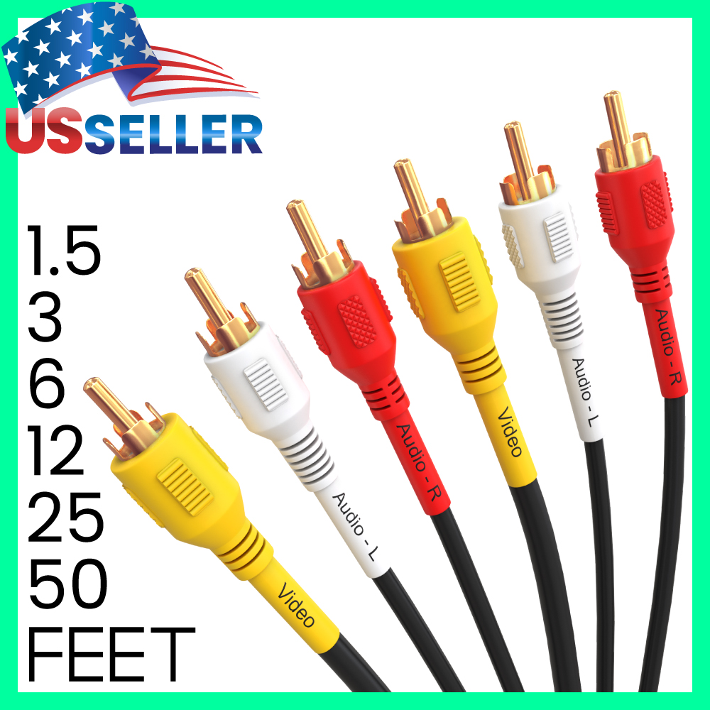 Cable Composite X3 Rca to Rca Neuf - Brand New (For Sharp Twin Famicom Cable Composite X3 Rca to Rca Neuf - Brand New (For Sharp Twin Famicom